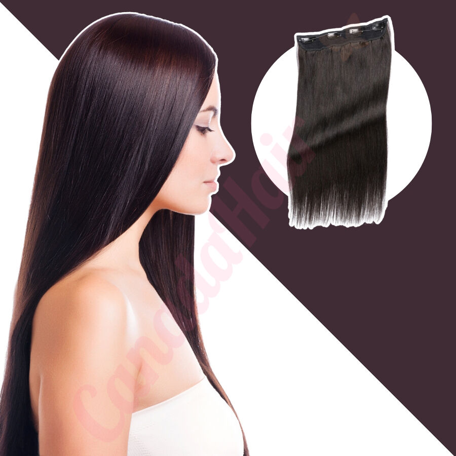 Black Brown 1b Invisible Wire hair extensions 100 real hair